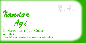 nandor agi business card